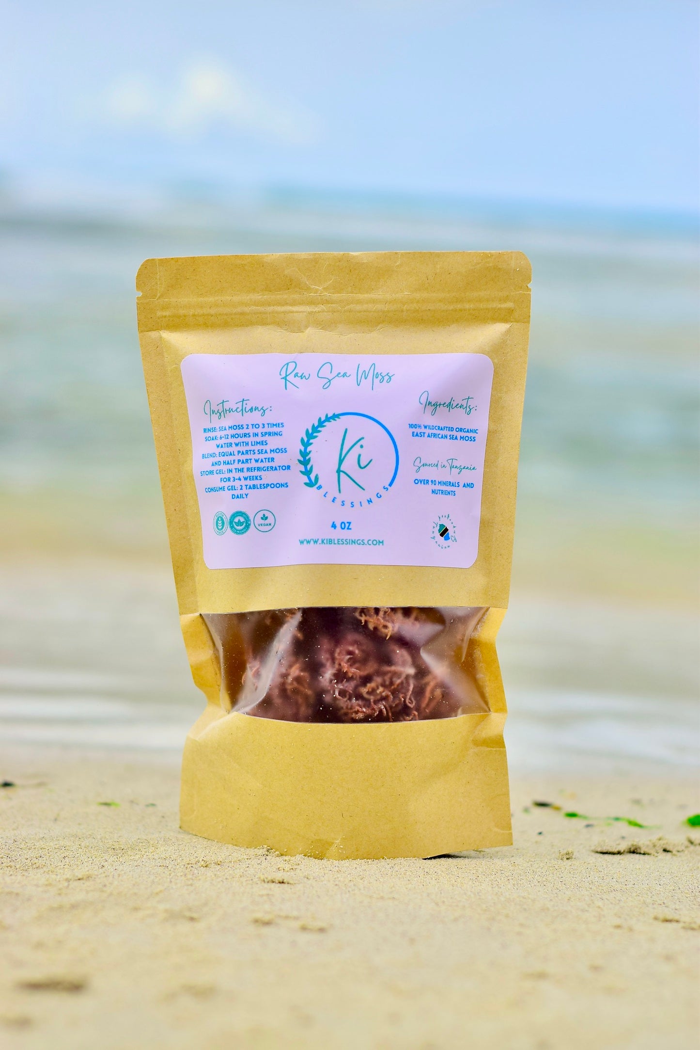 Raw Sea Moss 4 Oz Ki Blessings International LLC raw-sea-moss-4-oz-ki-blessings-international-llc